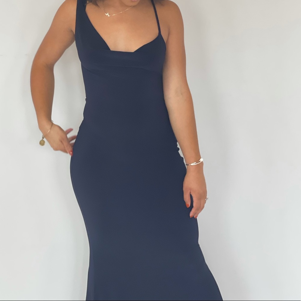 Navy blue formal gown